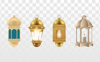 islamische ornament lampe laterne. 3D-Vektor-Illustration vektor