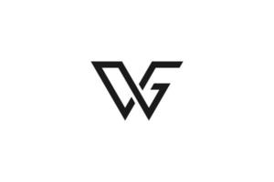 einfaches VG-Logo-Design mit Buchstaben vektor