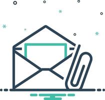 Mischsymbol für E-Mail-Anhang vektor