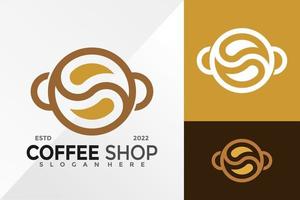 kafé logotyp design vektor illustration mall