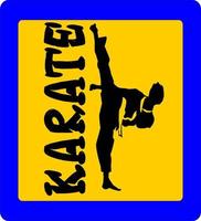 Karate-Kick-Logo-Vektor vektor