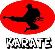 Karate-Kick-Logo-Vektor vektor