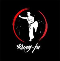 Kung-Fu-Logo-Vektor moderne Illustration vektor