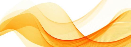 Abstrakter orange stilvoller Wellenfahnenhintergrund vektor