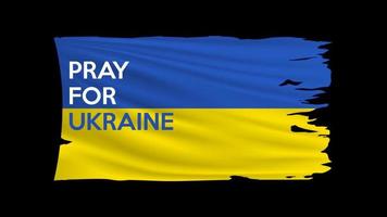 bete für die ukraine, zerrissenes ukrainisches flaggenkonzept. ukraine vor russland retten. vektor