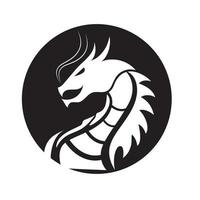Kopf Drachen einfache Logo-Design-Vektor-Symbol-Illustration vektor