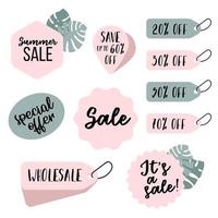 Set Sale Banner, Buttons, Aufkleber, Coupons vektor