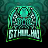 cthulhu esport logo maskottchen design. vektor