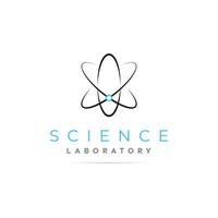 atomares Logo-Vektordesign, Wissenschaftsikone für Technologie vektor