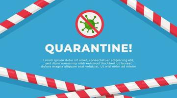 vektorillustration der quarantäne. Pandemie. das Konzept der roten Zone. vektor