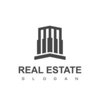 fastigheter och lägenhet logotyp mall vektor