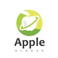 Apfelfrucht-Logo-Design-Vorlage