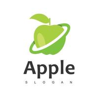 Apfelfrucht-Logo-Design-Vorlage