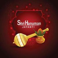 shri hanuman jayanti indischer festivalhintergrund vektor