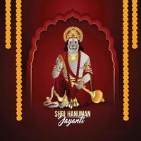 Vektorillustration von Hanuman Jayanti Hintergrund vektor