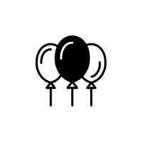 Ballon durchgezogene Linie Symbol Vektor Illustration Logo Vorlage. für viele Zwecke geeignet.