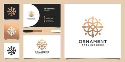 Ornament-Logo-Vorlage mit kreativem Konzept. Logo- und Visitenkartendesign. Premium-Vektor vektor