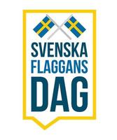 sveriges nationella dag händelse dekorativ affischdesign vektor