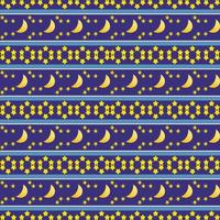 stjärna och måne mönster tyg mönster, sängkläder set mönster vektor