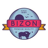 bizon vektor logotyp mall