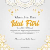 vektorbanner für die grüße von social media für eid al fitr hari raya idul fitri muslimische feiertage