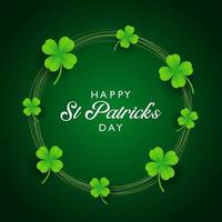 St. Patricks Day Hintergrund mit Klee vektor