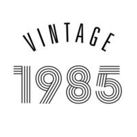 1985 Vintage Retro-T-Shirt-Design-Vektor vektor