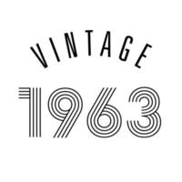 1963 Vintage Retro-T-Shirt-Design-Vektor vektor