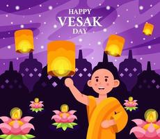 glad vesak dag koncept vektor