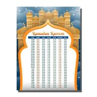 Ramadan-Monatskalender 2022 vektor