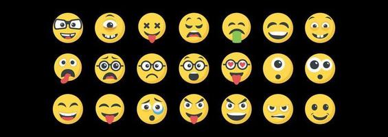 uppsättning emoji-ikoner