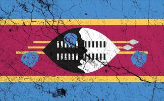 Distressed Swasiland-Flagge mit Grunge-Textur-Effekt, rostiger Struktureffekt