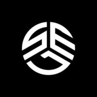 sel-Brief-Logo-Design auf schwarzem Hintergrund. sel kreative Initialen schreiben Logo-Konzept. sel Briefgestaltung. vektor