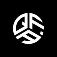 qfa-Buchstaben-Logo-Design auf schwarzem Hintergrund. qfa kreatives Initialen-Buchstaben-Logo-Konzept. qfa Briefgestaltung. vektor