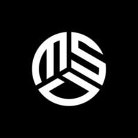 msd-Brief-Logo-Design auf schwarzem Hintergrund. msd kreatives Initialen-Buchstaben-Logo-Konzept. msd Briefgestaltung. vektor