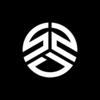 szd-Buchstaben-Logo-Design auf schwarzem Hintergrund. szd kreative Initialen schreiben Logo-Konzept. szd Briefgestaltung. vektor
