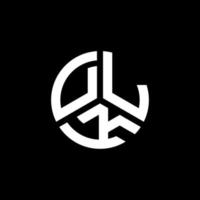 Dlk-Brief-Logo-Design auf weißem Hintergrund. dlk kreative Initialen schreiben Logo-Konzept. dlk Briefgestaltung. vektor