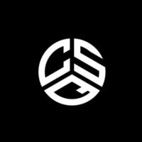 Csq-Brief-Logo-Design auf weißem Hintergrund. csq kreative Initialen schreiben Logo-Konzept. csq Briefgestaltung. vektor