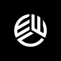 Ewu-Brief-Logo-Design auf weißem Hintergrund. ewu kreatives Initialen-Brief-Logo-Konzept. ewu Briefgestaltung. vektor