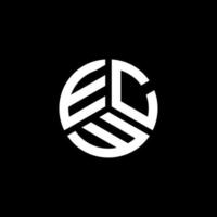 ecw-Brief-Logo-Design auf weißem Hintergrund. ecw kreative Initialen schreiben Logo-Konzept. ecw Briefgestaltung. vektor