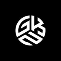 gkn-Brief-Logo-Design auf weißem Hintergrund. gkn kreative Initialen schreiben Logo-Konzept. gkn Briefgestaltung. vektor