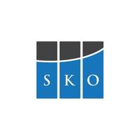 sko brev logotyp design på vit bakgrund. sko kreativa initialer brev logotyp koncept. sko bokstavsdesign. vektor