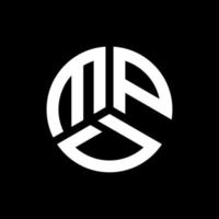 mpd-Brief-Logo-Design auf schwarzem Hintergrund. mpd kreatives Initialen-Buchstaben-Logo-Konzept. mpd-Briefgestaltung. vektor