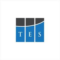 tes-Brief-Logo-Design auf weißem Hintergrund. tes kreatives Initialen-Buchstaben-Logo-Konzept. tes Briefdesign. vektor