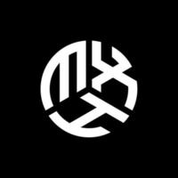 mxh brev logotyp design på svart bakgrund. mxh kreativa initialer brev logotyp koncept. mxh bokstavsdesign. vektor