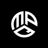 mpq brev logotyp design på svart bakgrund. mpq kreativa initialer brev logotyp koncept. mpq bokstavsdesign. vektor