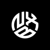nxb-Buchstaben-Logo-Design auf schwarzem Hintergrund. nxb kreatives Initialen-Buchstaben-Logo-Konzept. nxb Briefgestaltung. vektor
