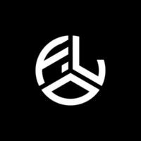 flo-Brief-Logo-Design auf weißem Hintergrund. flo kreative Initialen schreiben Logo-Konzept. Flo-Briefgestaltung. vektor