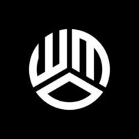 WMO-Brief-Logo-Design auf schwarzem Hintergrund. wmo kreative Initialen schreiben Logo-Konzept. wmo Briefgestaltung. vektor