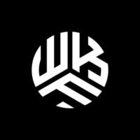 wkf brev logotyp design på svart bakgrund. wkf kreativa initialer brev logotyp koncept. wkf brev design. vektor